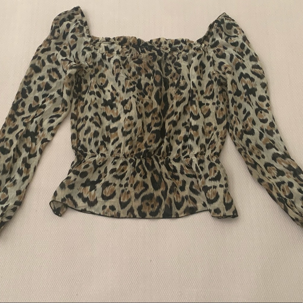 The limited off shoulder leopard print size large